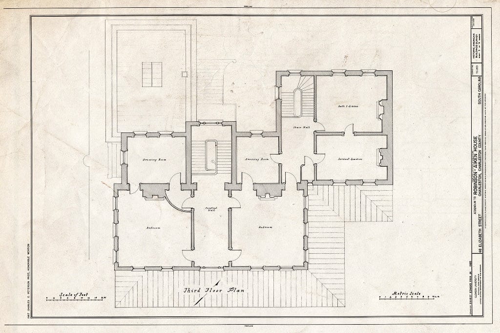 Blueprint HABS SC,10-Char,177- (Sheet 5 of 10) - Robinson-Aiken House, 48 Elizabeth Street, Charleston, Charleston County, SC