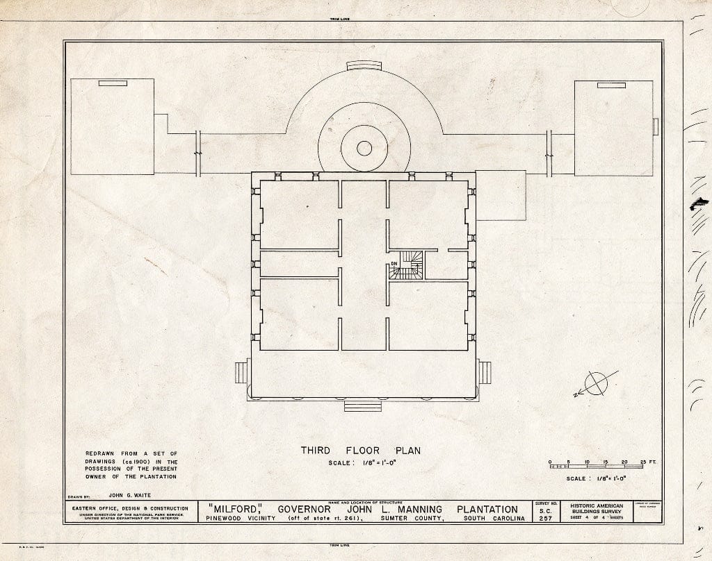 Blueprint HABS SC,43-PINWO.V,1- (Sheet 4 of 4) - Milford, Wedgefield-Rimini Road, Pinewood, Sumter County, SC