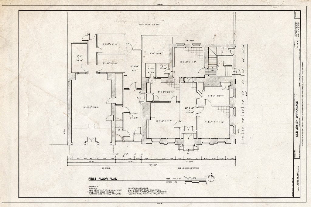 Blueprint HABS SC,10-Char,68- (Sheet 3 of 9) - Old Jewish Orphanage, 88 Broad Street, Charleston, Charleston County, SC