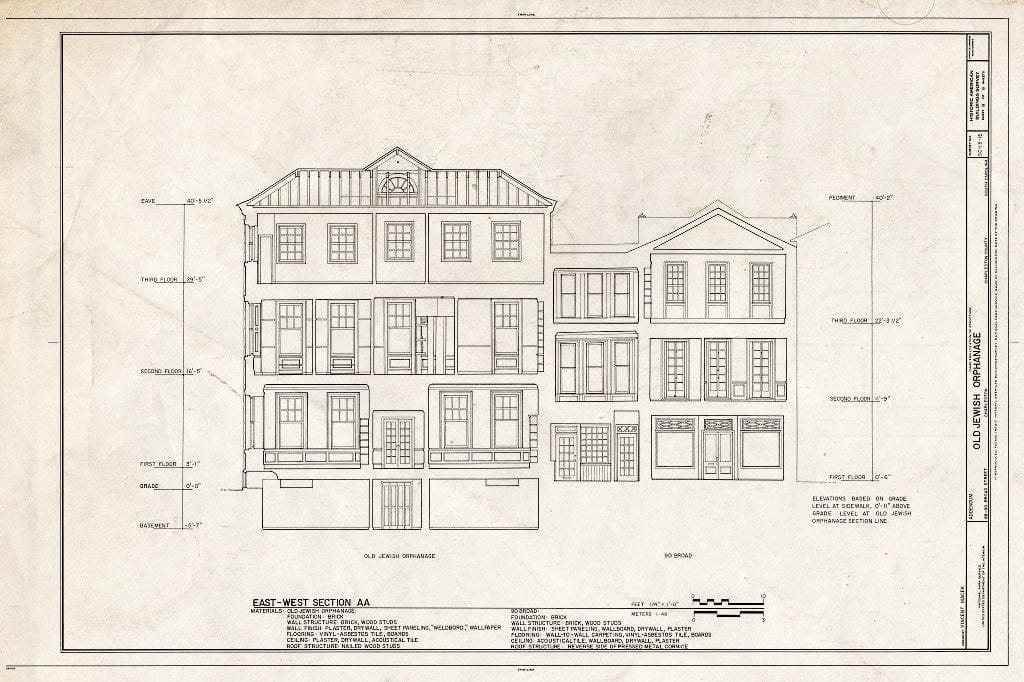 Blueprint HABS SC,10-Char,68- (Sheet 9 of 9) - Old Jewish Orphanage, 88 Broad Street, Charleston, Charleston County, SC