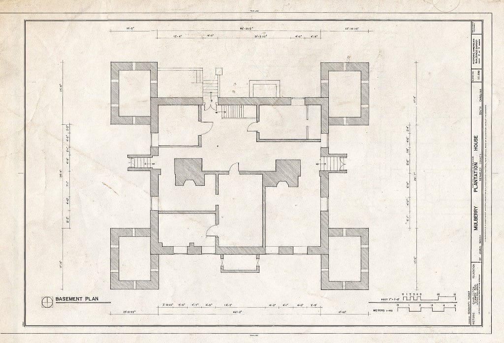 Blueprint HABS SC,8-MONCO.V,5- (Sheet 2 of 9) - Mulberry, Cooper River, West Branch, Moncks Corner, Berkeley County, SC