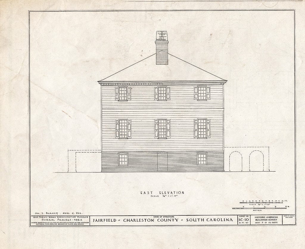 Blueprint HABS SC,10-MCCLEL.V,2- (Sheet 5 of 12) - Lynch House, U.S. Routes 17 & 701, McClellanville, Charleston County, SC