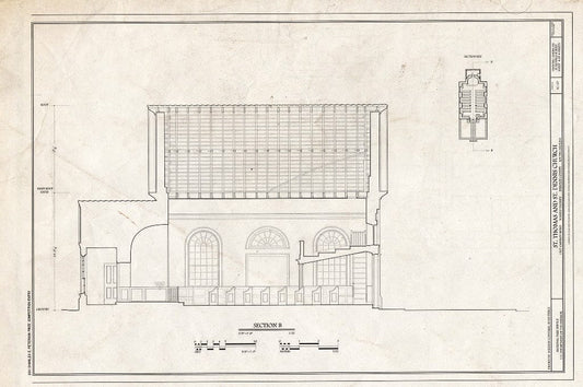 Blueprint 4. Section - St. Thomas and St. Dennis Church, 1507 Cainhoy Road, Wando, Berkeley County, SC