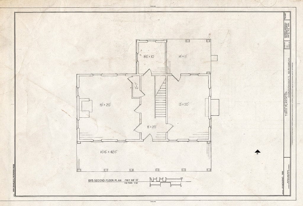 Blueprint HABS SC,10-Char,515A- (Sheet 6 of 6) - Tibwin Plantation, House, Charleston, Charleston County, SC
