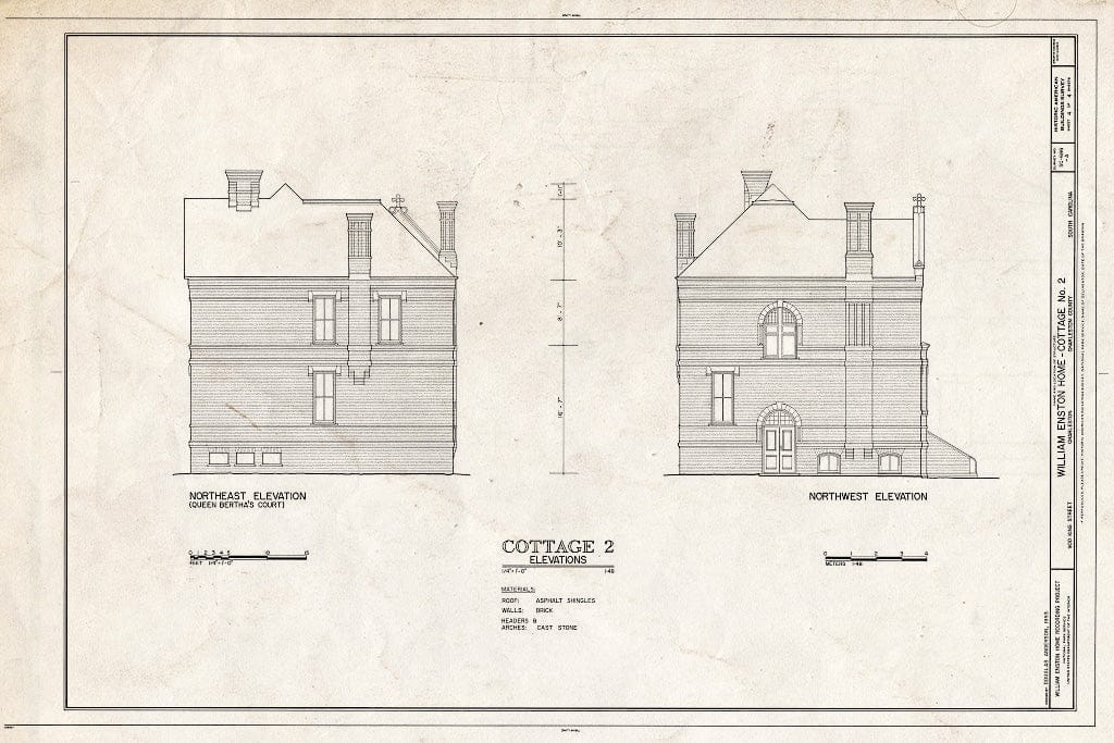 Blueprint HABS SC,10-Char,354A- (Sheet 4 of 4) - William Enston Home, Cottage No. 2, 900 King Street, Charleston, Charleston County, SC
