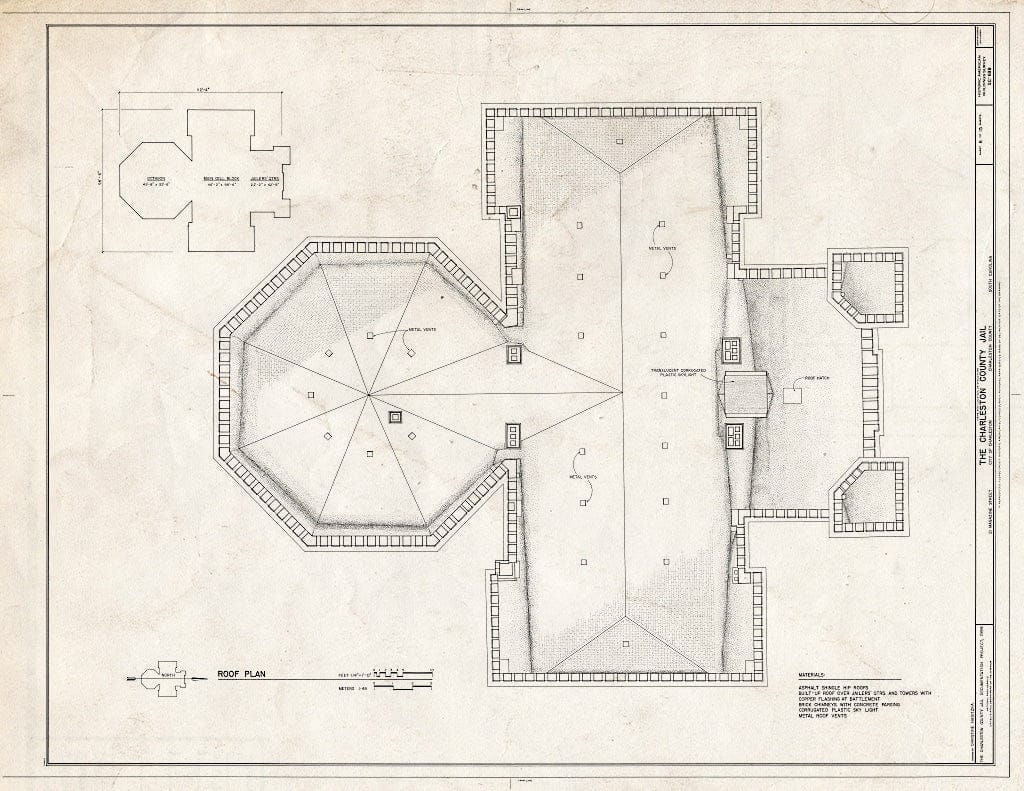 Blueprint HABS SC,10-Char,348- (Sheet 6 of 15) - Charleston County Jail, 21 Magazine Street, Charleston, Charleston County, SC