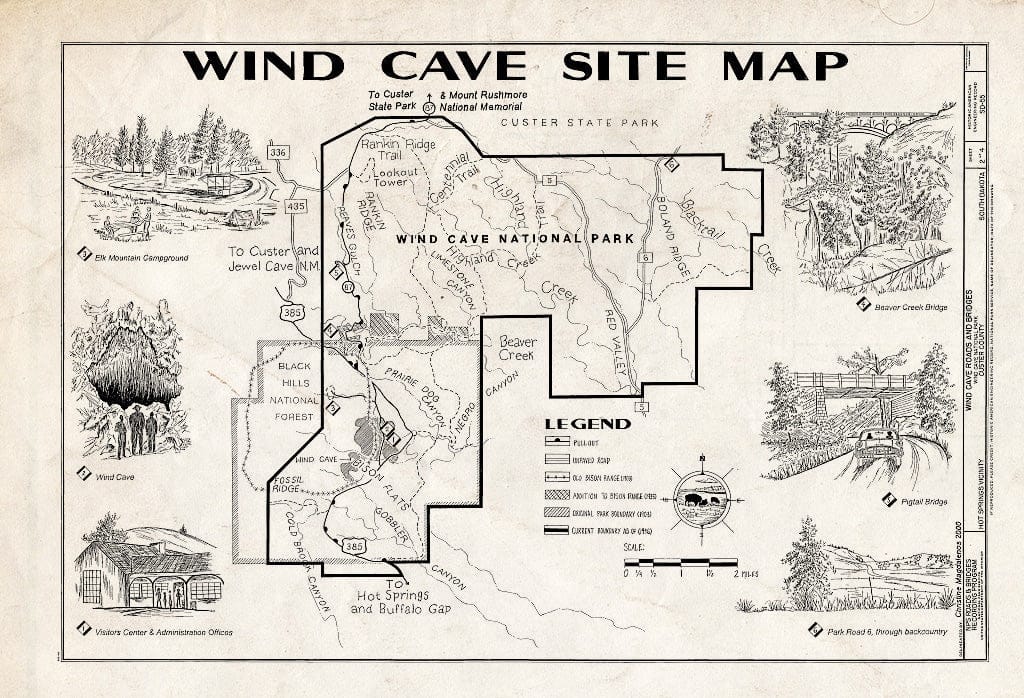 Blueprint HAER SD-55 (Sheet 2 of 4) - Wind Cave Roads & Bridges, Hot Springs, Fall River County, SD