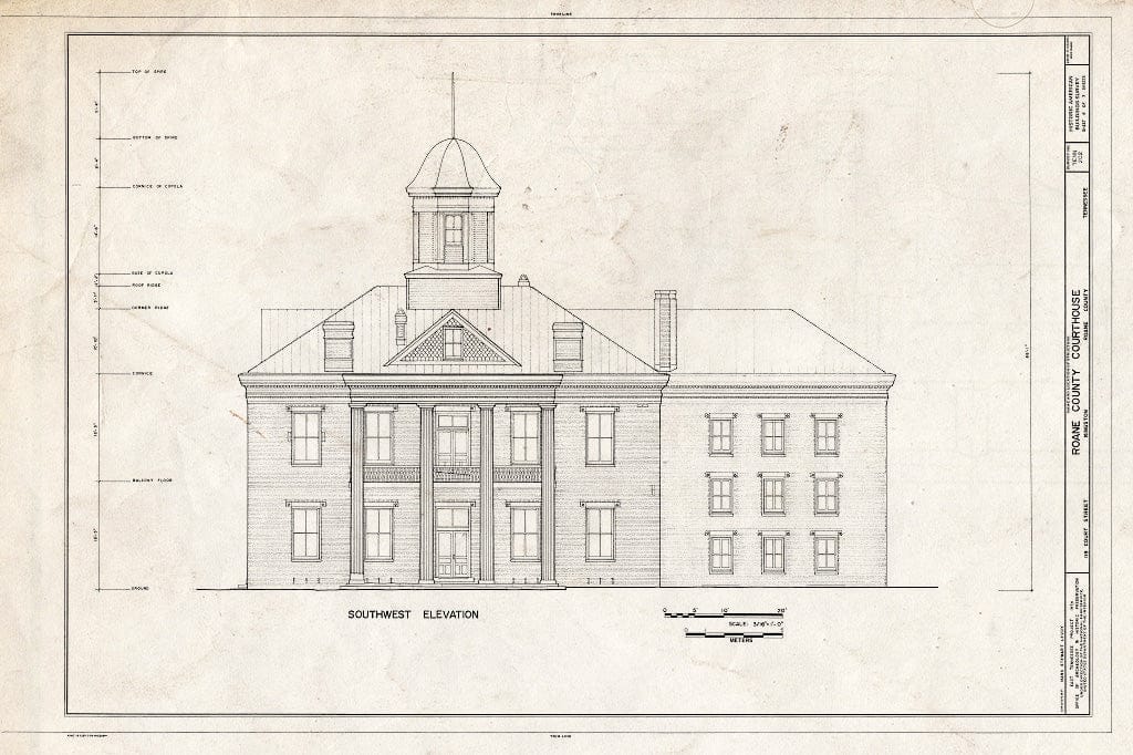 Blueprint HABS Tenn,73-Kings,1- (Sheet 6 of 7) - Roane County Courthouse, Public Square (119 Court Street), Kingston, Roane County, TN