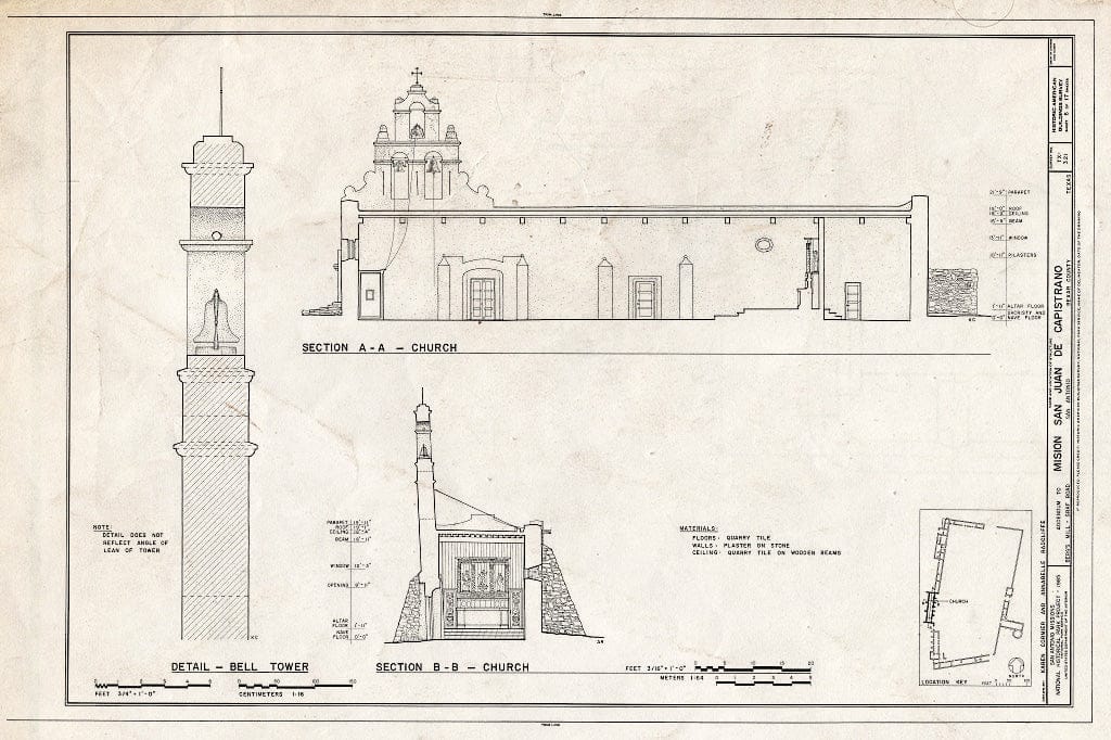 Blueprint HABS TEX,15-SANT.V,3- (Sheet 6 of 17) - Mission San Juan de Capistrano, Berg's Mill-GRAF Road, San Antonio, Bexar County, TX