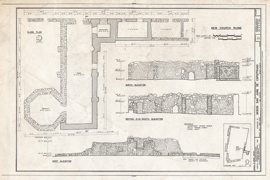 Blueprint HABS TEX,15-SANT.V,3- (Sheet 9 of 17) - Mission San Juan de Capistrano, Berg's Mill-GRAF Road, San Antonio, Bexar County, TX