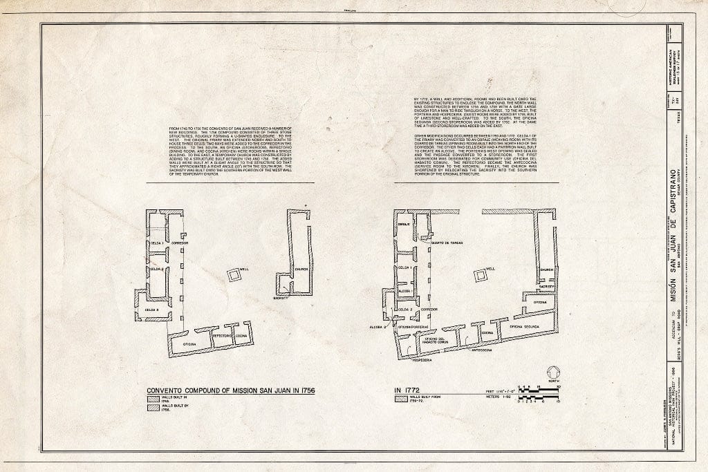 Blueprint HABS TEX,15-SANT.V,3- (Sheet 13 of 17) - Mission San Juan de Capistrano, Berg's Mill-GRAF Road, San Antonio, Bexar County, TX