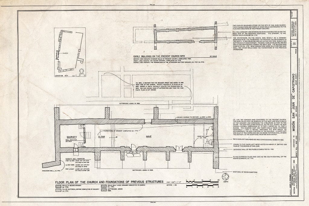 Blueprint HABS TEX,15-SANT.V,3- (Sheet 14 of 17) - Mission San Juan de Capistrano, Berg's Mill-GRAF Road, San Antonio, Bexar County, TX