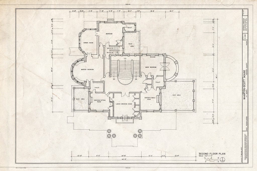 Blueprint HABS TEX,220-FOWOR,2- (Sheet 4 of 19) - Wharton-Scott House, 1509 Pennsylvania Street, Fort Worth, Tarrant County, TX