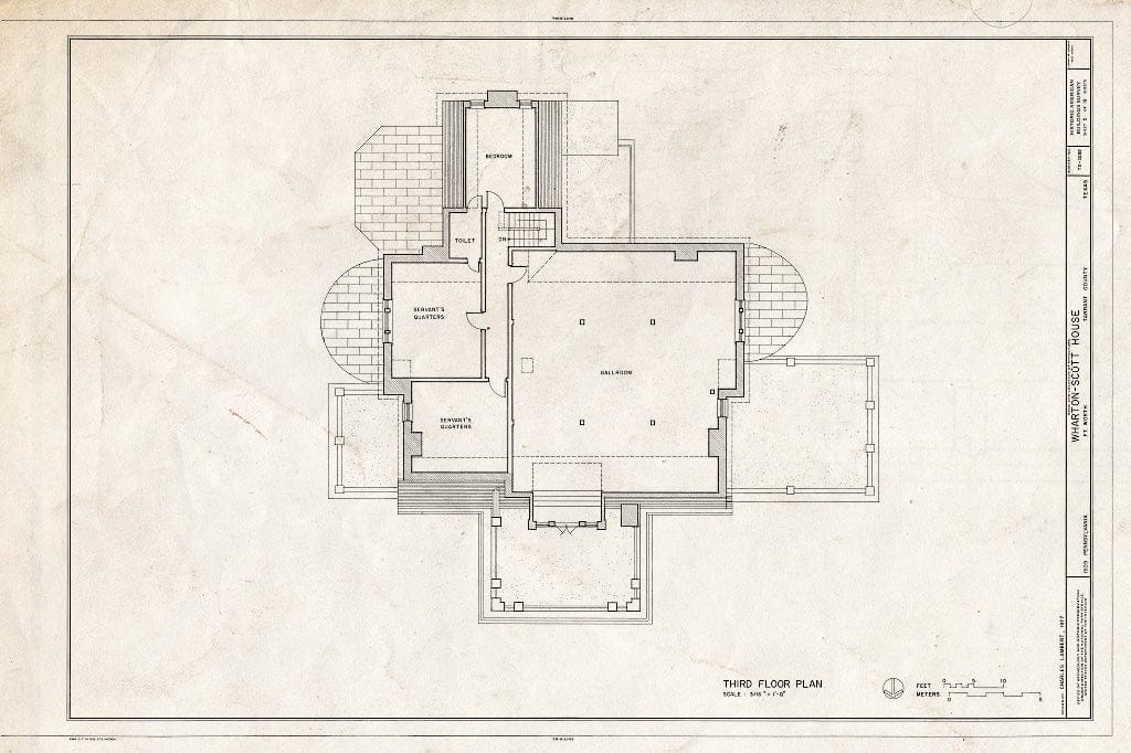 Blueprint HABS TEX,220-FOWOR,2- (Sheet 5 of 19) - Wharton-Scott House, 1509 Pennsylvania Street, Fort Worth, Tarrant County, TX