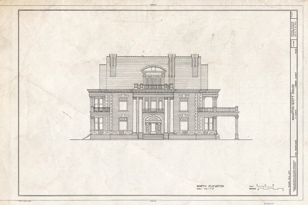 Blueprint HABS TEX,220-FOWOR,2- (Sheet 6 of 19) - Wharton-Scott House, 1509 Pennsylvania Street, Fort Worth, Tarrant County, TX