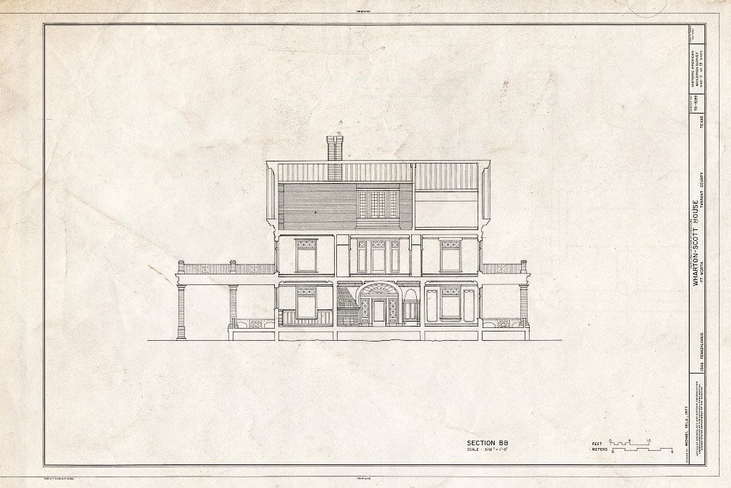Blueprint HABS TEX,220-FOWOR,2- (Sheet 11 of 19) - Wharton-Scott House, 1509 Pennsylvania Street, Fort Worth, Tarrant County, TX