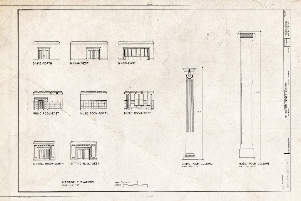 Blueprint HABS TEX,220-FOWOR,2- (Sheet 19 of 19) - Wharton-Scott House, 1509 Pennsylvania Street, Fort Worth, Tarrant County, TX