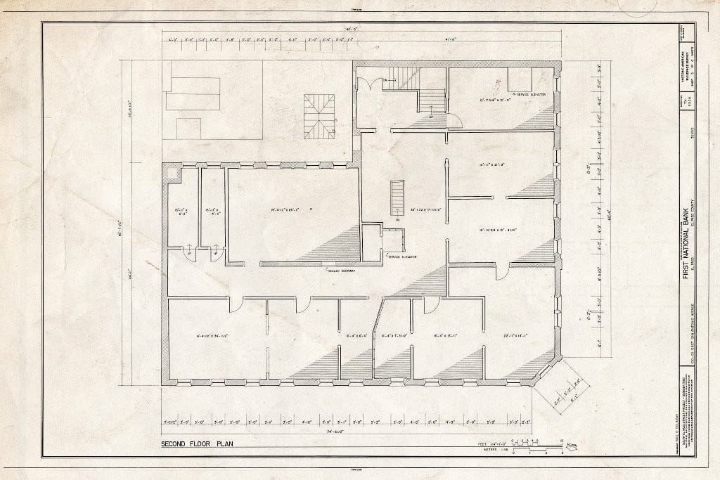 Blueprint HABS TEX,71-ELPA,6- (Sheet 3 of 4) - First National Bank Building, 100-102 East San Antonio Avenue, El Paso, El Paso County, TX