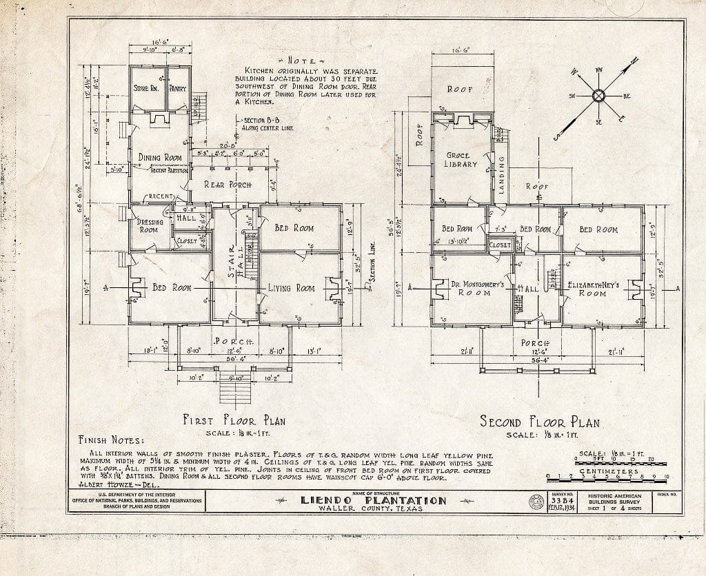 Blueprint HABS TEX,239-HEMP.V,1- (Sheet 1 of 5) - Liendo, Farm Road 1488 & Wyatt Chapel Road Vicinity, Hempstead, Waller County, TX