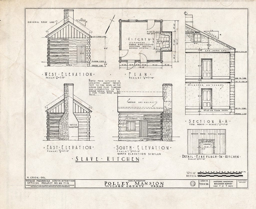 Blueprint HABS TEX,247-SUSPR.V,1- (Sheet 7 of 7) - Whitehall, Farm Road 539, Sutherland Springs, Wilson County, TX
