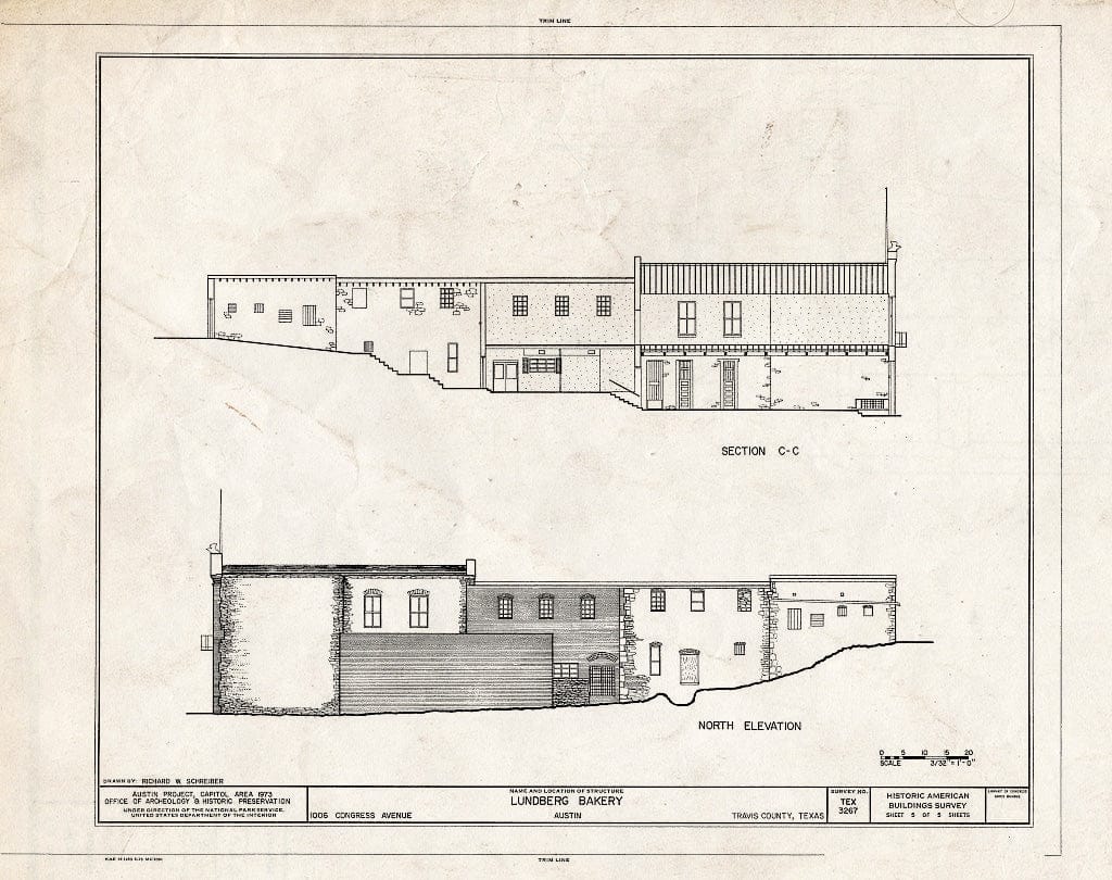 Blueprint HABS TEX,227-AUST,19- (Sheet 5 of 5) - Lundberg Bakery, 1006 Congress Avenue, Austin, Travis County, TX