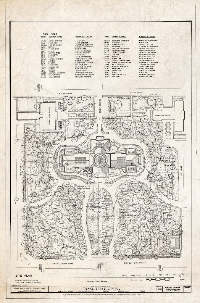Blueprint HABS TEX,227-AUST,13- (Sheet 2 of 79) - Texas State Capitol, Eleventh Street at Congress Avenue, Austin, Travis County, TX