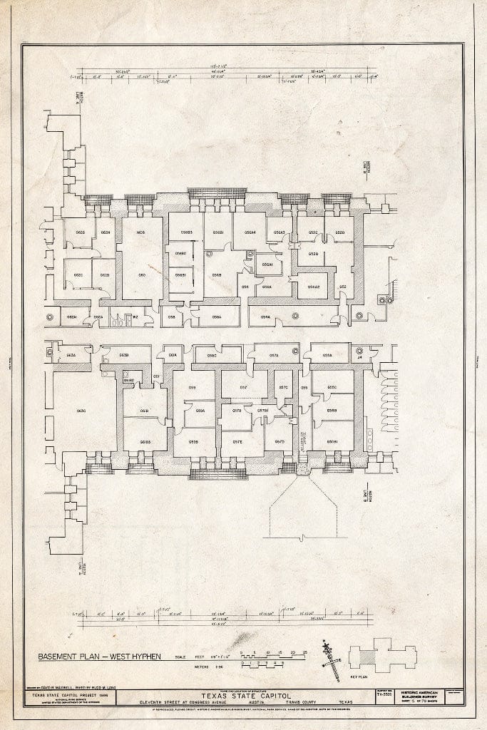 Blueprint HABS TEX,227-AUST,13- (Sheet 5 of 79) - Texas State Capitol, Eleventh Street at Congress Avenue, Austin, Travis County, TX