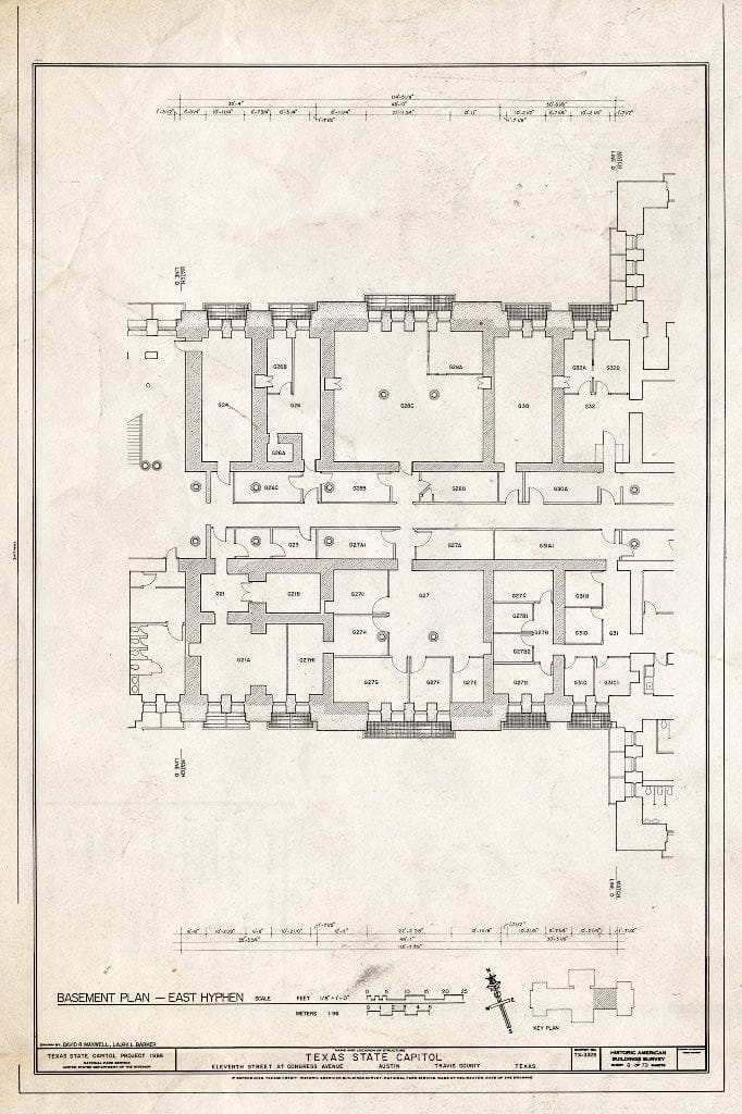 Blueprint HABS TEX,227-AUST,13- (Sheet 8 of 79) - Texas State Capitol, Eleventh Street at Congress Avenue, Austin, Travis County, TX