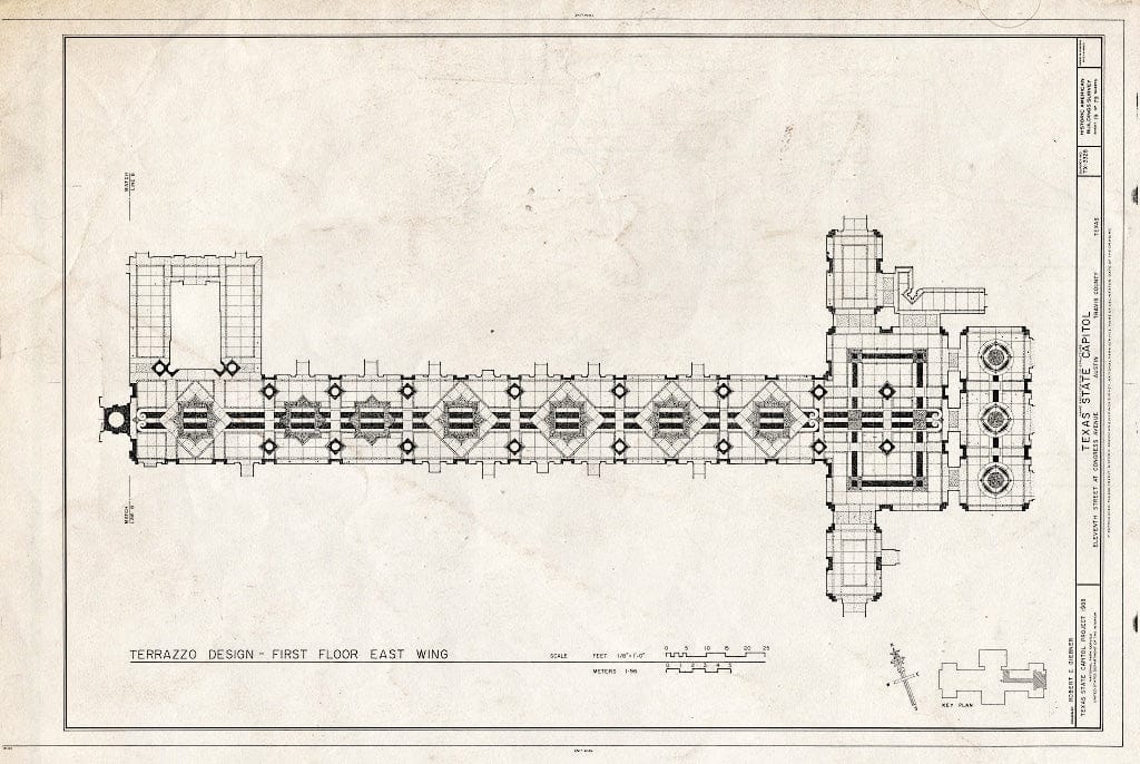 Blueprint HABS TEX,227-AUST,13- (Sheet 19 of 79) - Texas State Capitol, Eleventh Street at Congress Avenue, Austin, Travis County, TX