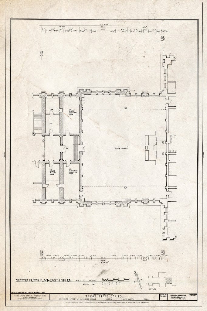 Blueprint HABS TEX,227-AUST,13- (Sheet 27 of 79) - Texas State Capitol, Eleventh Street at Congress Avenue, Austin, Travis County, TX
