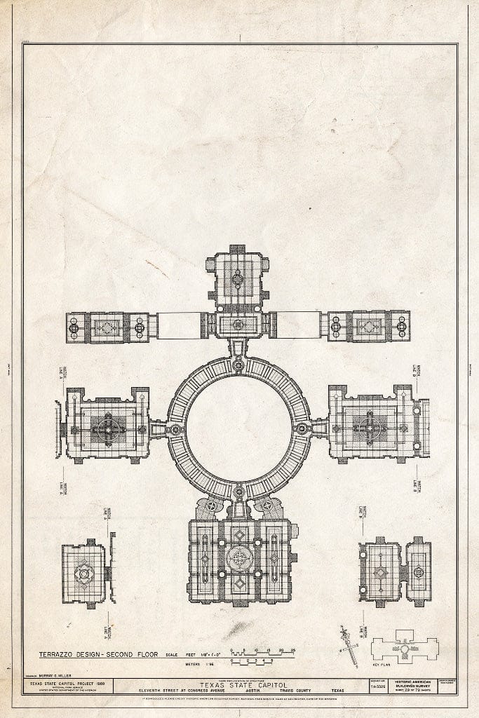 Blueprint HABS TEX,227-AUST,13- (Sheet 29 of 79) - Texas State Capitol, Eleventh Street at Congress Avenue, Austin, Travis County, TX