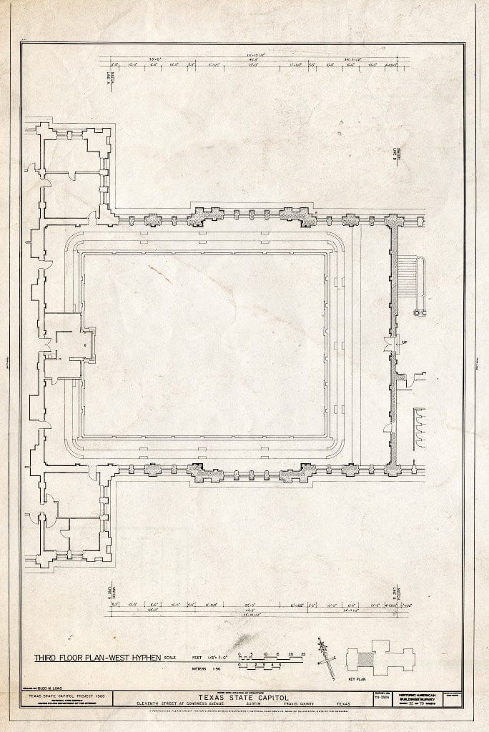 Blueprint HABS TEX,227-AUST,13- (Sheet 32 of 79) - Texas State Capitol, Eleventh Street at Congress Avenue, Austin, Travis County, TX