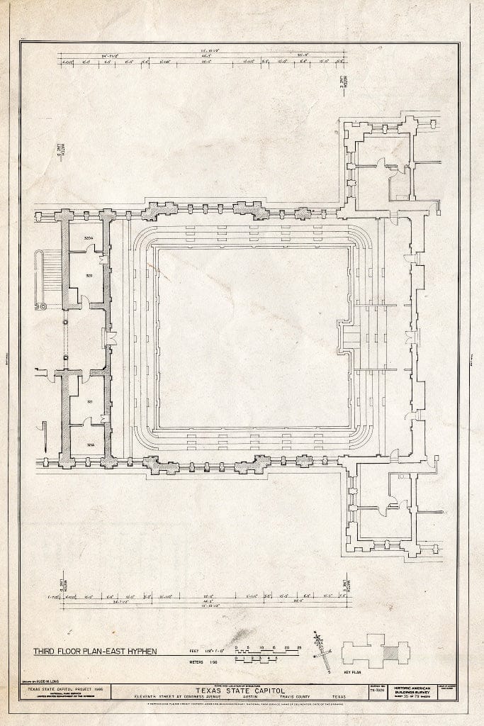 Blueprint HABS TEX,227-AUST,13- (Sheet 35 of 79) - Texas State Capitol, Eleventh Street at Congress Avenue, Austin, Travis County, TX