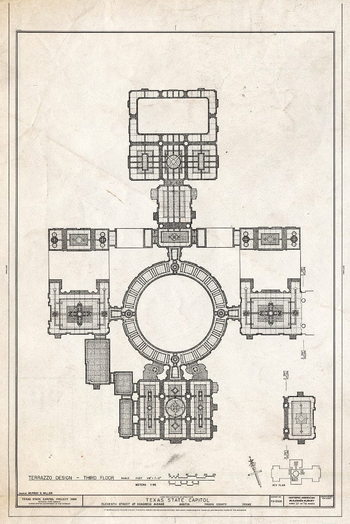 Blueprint HABS TEX,227-AUST,13- (Sheet 37 of 79) - Texas State Capitol, Eleventh Street at Congress Avenue, Austin, Travis County, TX