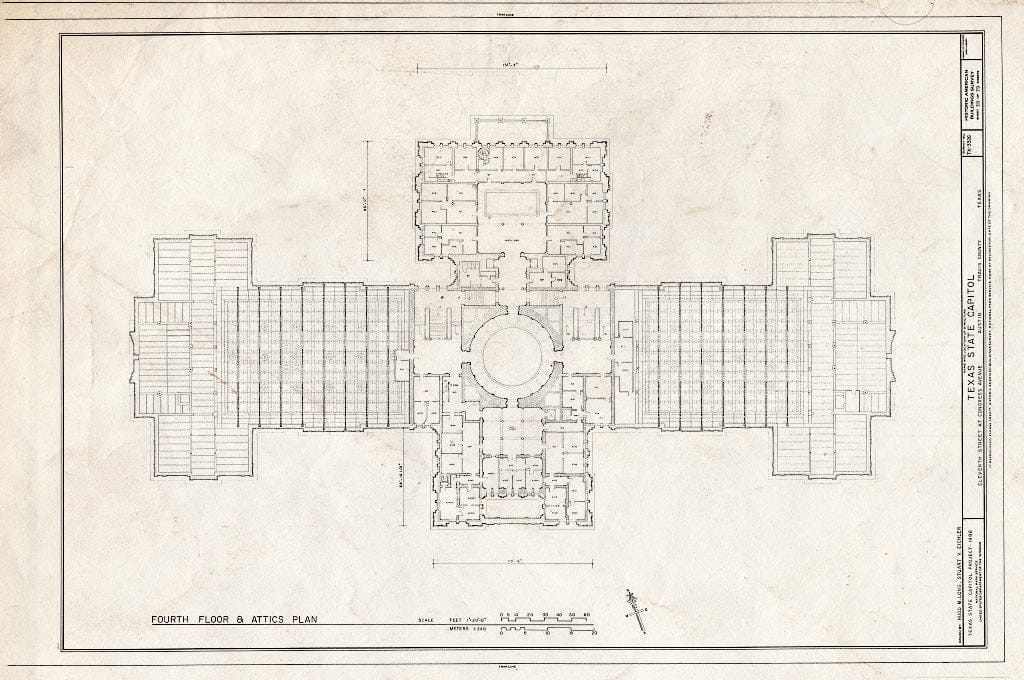 Blueprint HABS TEX,227-AUST,13- (Sheet 38 of 79) - Texas State Capitol, Eleventh Street at Congress Avenue, Austin, Travis County, TX