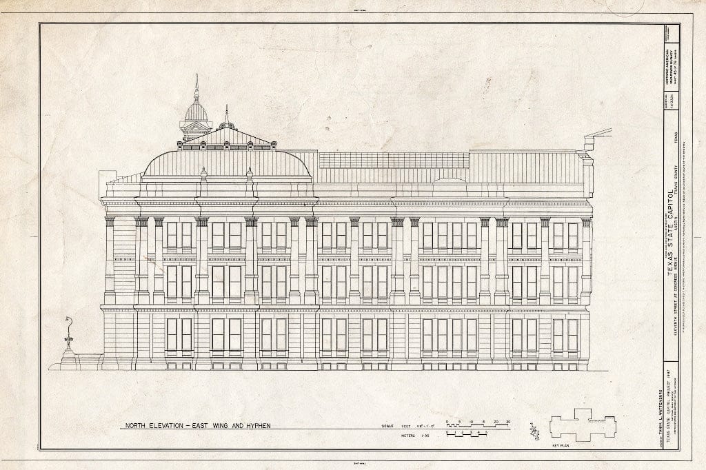 Blueprint HABS TEX,227-AUST,13- (Sheet 45 of 79) - Texas State Capitol, Eleventh Street at Congress Avenue, Austin, Travis County, TX