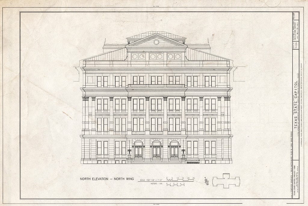 Blueprint HABS TEX,227-AUST,13- (Sheet 46 of 79) - Texas State Capitol, Eleventh Street at Congress Avenue, Austin, Travis County, TX