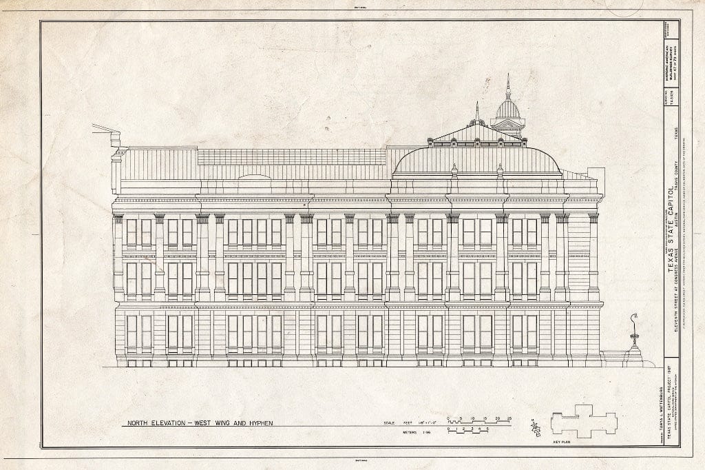 Blueprint HABS TEX,227-AUST,13- (Sheet 47 of 79) - Texas State Capitol, Eleventh Street at Congress Avenue, Austin, Travis County, TX