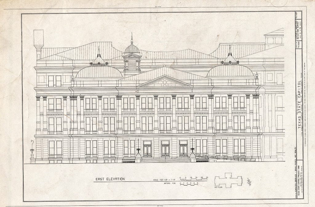 Blueprint HABS TEX,227-AUST,13- (Sheet 51 of 79) - Texas State Capitol, Eleventh Street at Congress Avenue, Austin, Travis County, TX