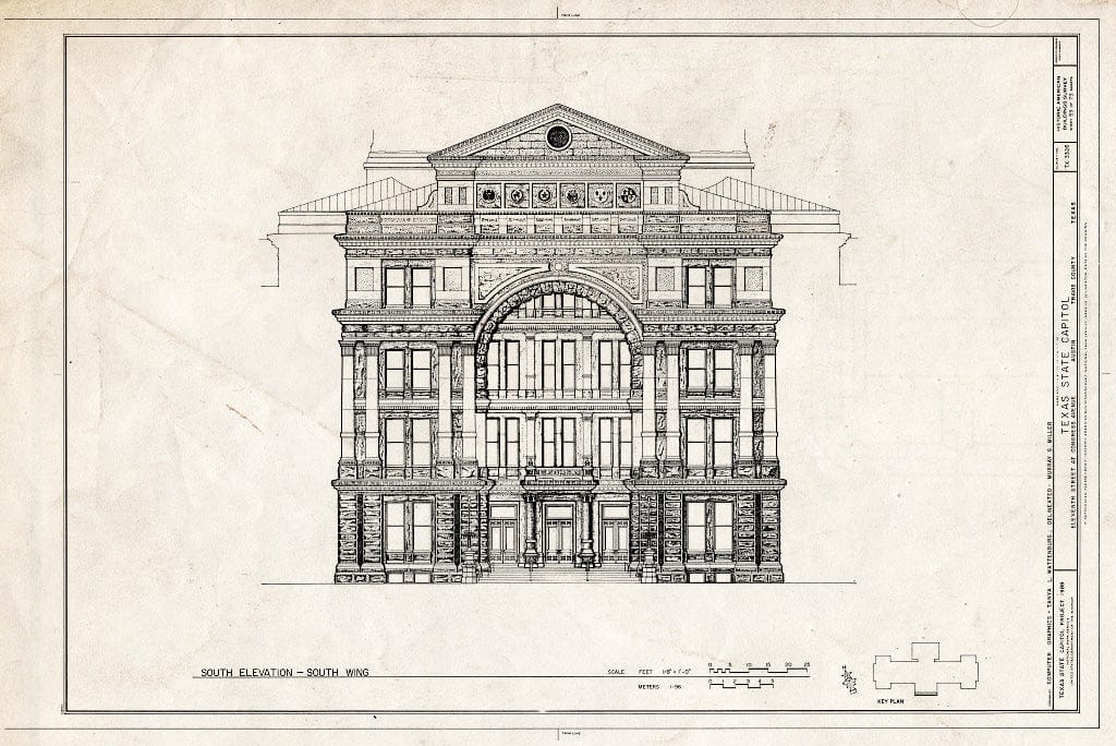 Blueprint HABS TEX,227-AUST,13- (Sheet 59 of 79) - Texas State Capitol, Eleventh Street at Congress Avenue, Austin, Travis County, TX