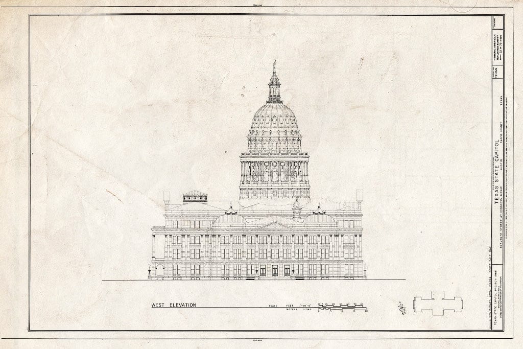 Blueprint HABS TEX,227-AUST,13- (Sheet 62 of 79) - Texas State Capitol, Eleventh Street at Congress Avenue, Austin, Travis County, TX