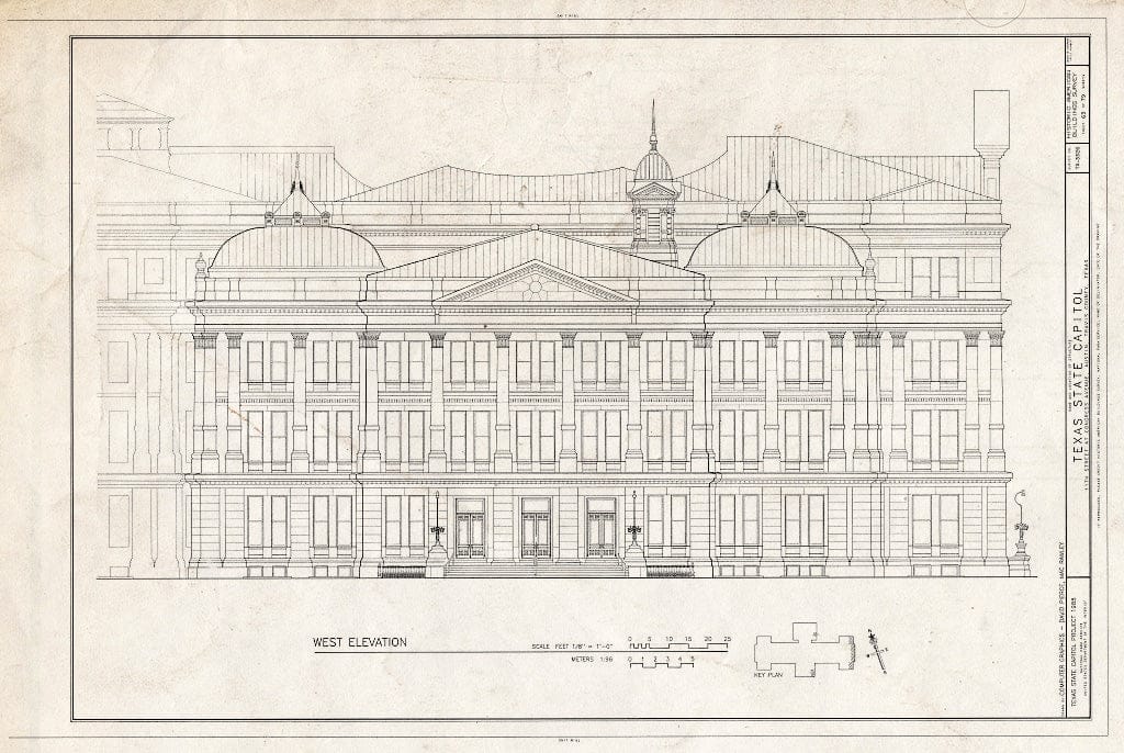 Blueprint HABS TEX,227-AUST,13- (Sheet 63 of 79) - Texas State Capitol, Eleventh Street at Congress Avenue, Austin, Travis County, TX