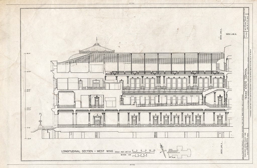Blueprint HABS TEX,227-AUST,13- (Sheet 65 of 79) - Texas State Capitol, Eleventh Street at Congress Avenue, Austin, Travis County, TX