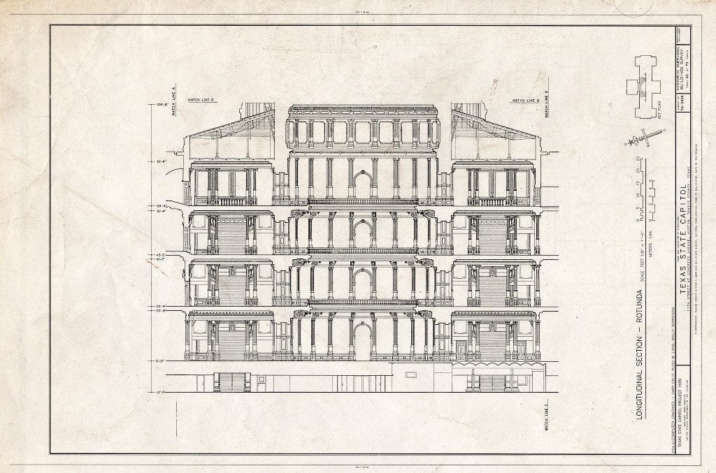 Blueprint HABS TEX,227-AUST,13- (Sheet 66 of 79) - Texas State Capitol, Eleventh Street at Congress Avenue, Austin, Travis County, TX