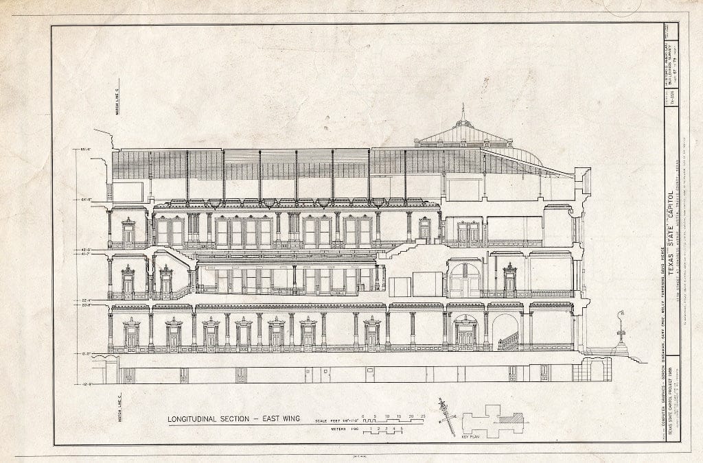 Blueprint HABS TEX,227-AUST,13- (Sheet 67 of 79) - Texas State Capitol, Eleventh Street at Congress Avenue, Austin, Travis County, TX