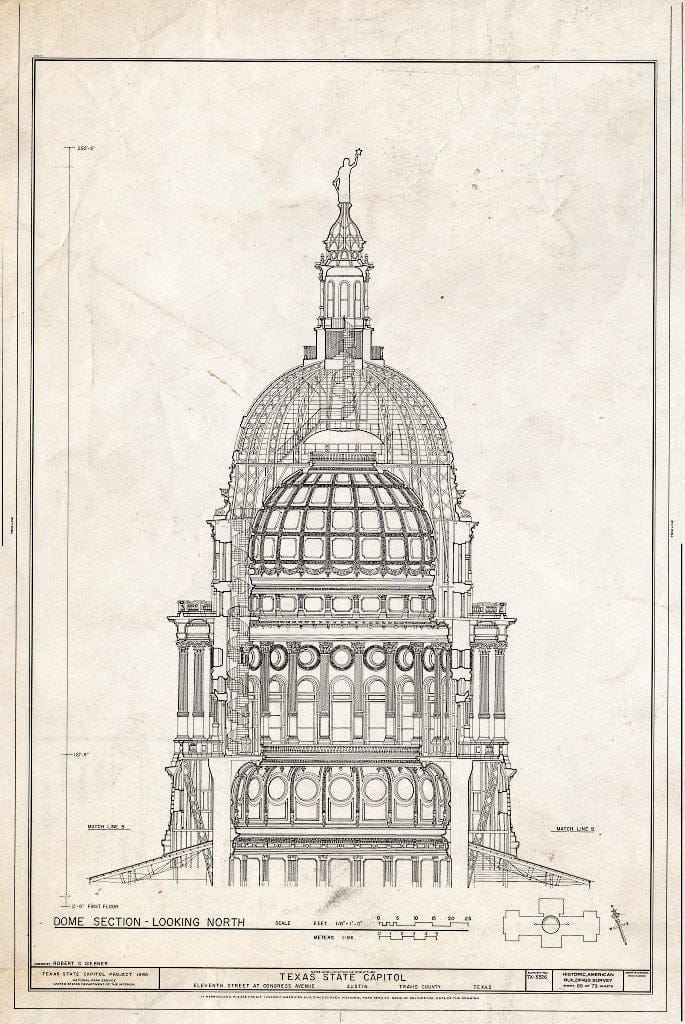 Blueprint HABS TEX,227-AUST,13- (Sheet 68 of 79) - Texas State Capitol, Eleventh Street at Congress Avenue, Austin, Travis County, TX