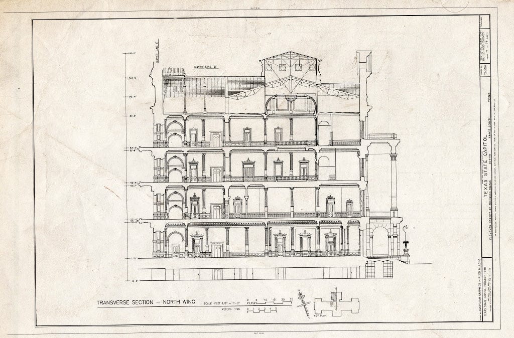 Blueprint HABS TEX,227-AUST,13- (Sheet 71 of 79) - Texas State Capitol, Eleventh Street at Congress Avenue, Austin, Travis County, TX