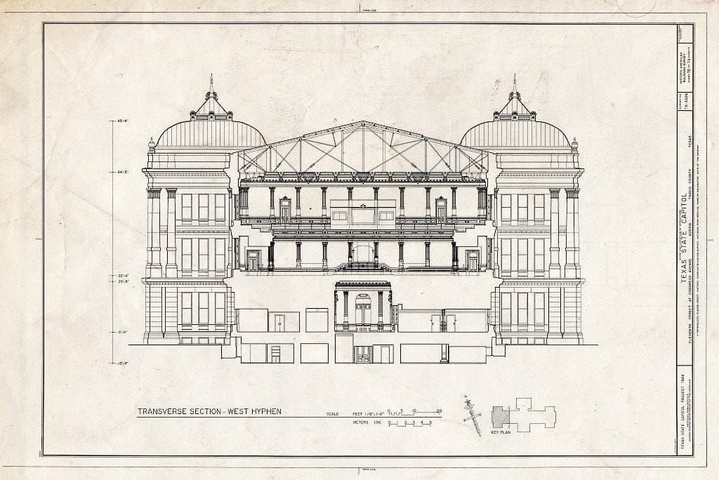 Blueprint HABS TEX,227-AUST,13- (Sheet 75 of 79) - Texas State Capitol, Eleventh Street at Congress Avenue, Austin, Travis County, TX