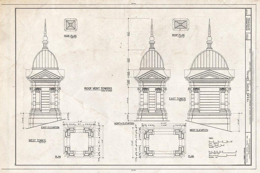 Blueprint HABS TEX,227-AUST,13- (Sheet 76 of 79) - Texas State Capitol, Eleventh Street at Congress Avenue, Austin, Travis County, TX