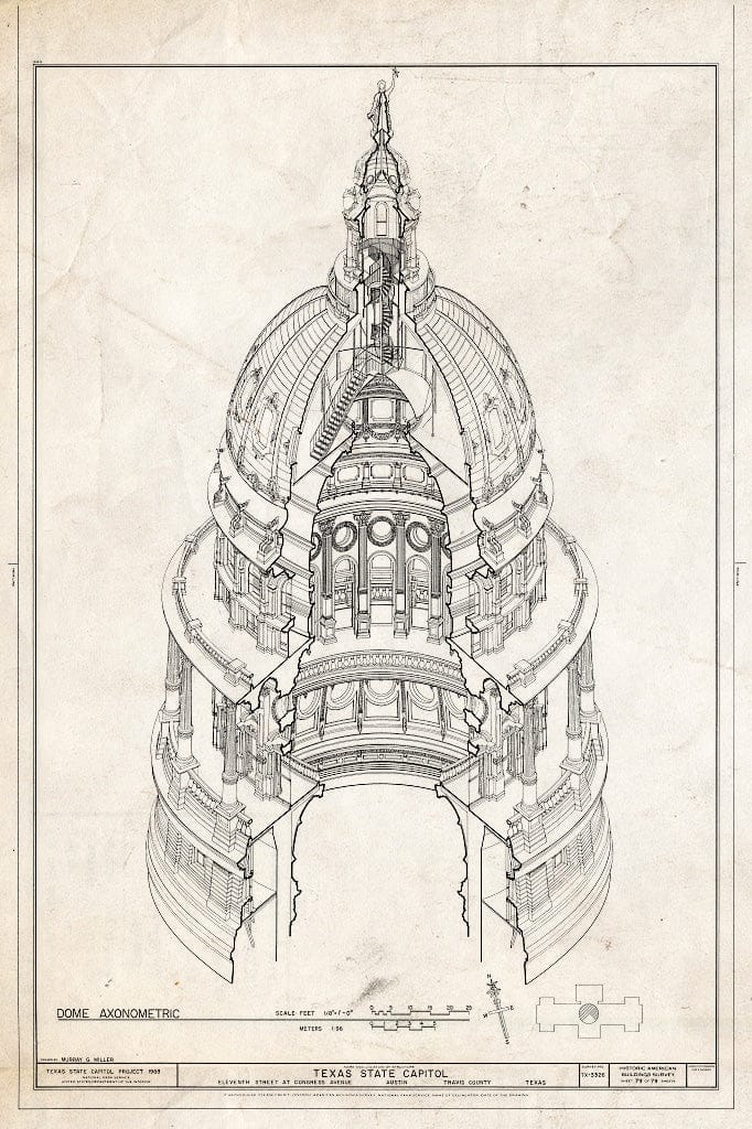 Blueprint HABS TEX,227-AUST,13- (Sheet 79 of 79) - Texas State Capitol, Eleventh Street at Congress Avenue, Austin, Travis County, TX